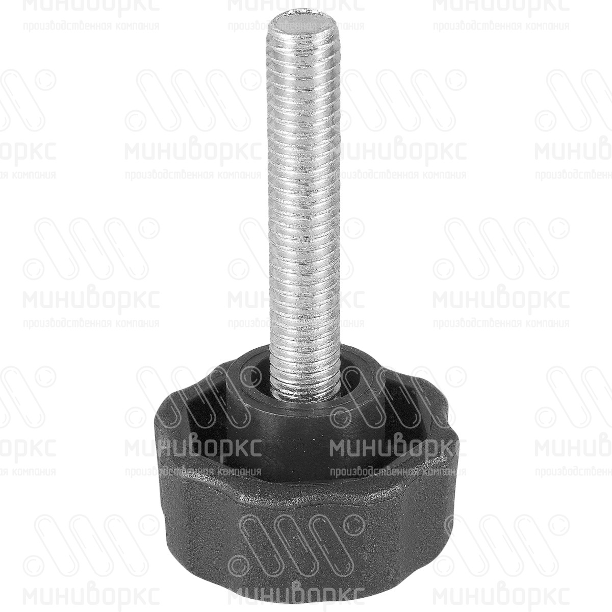 Фиксатор пластиковый с рукояткой m6x50 25 – Ф25М6-50ЧС | картинка 1